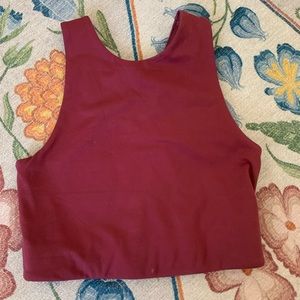 Girlfriend Collective Plum Dylan Tank Bra XS